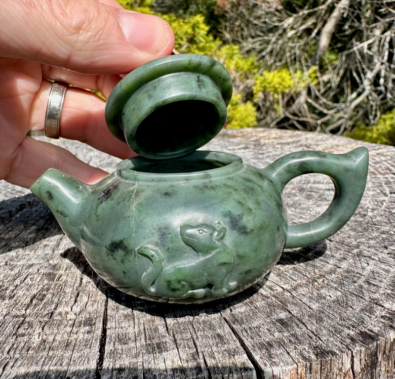 Mini Jade Teapot 