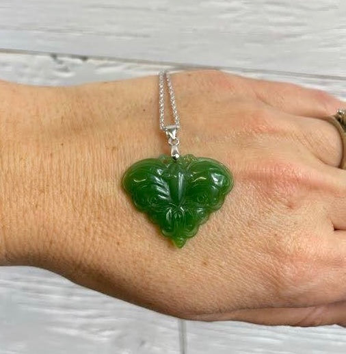 AA Siberian Jade Butterfly Pendant