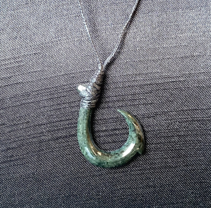 Fish Hook - Green OR Black Jade