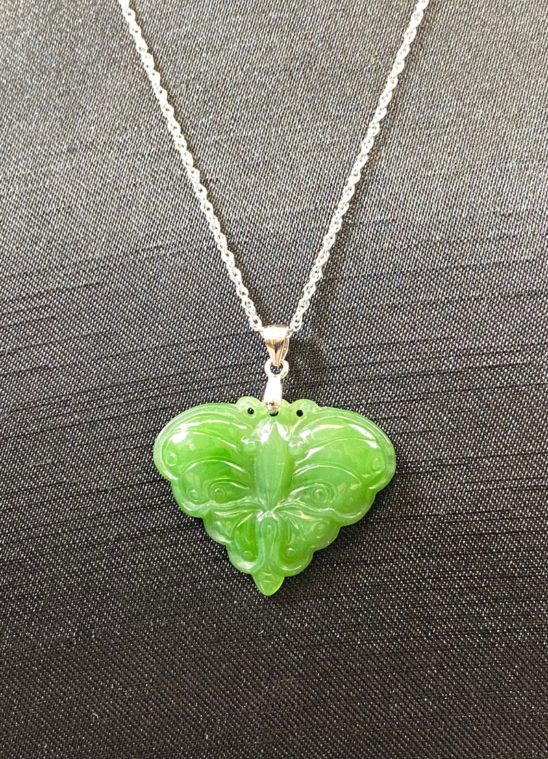 AA Siberian Jade Butterfly Pendant