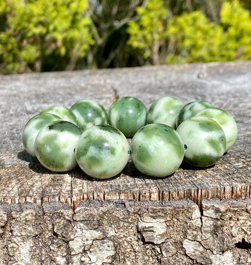 Mottled Canadian Jade Beads - 18mm and 20mm