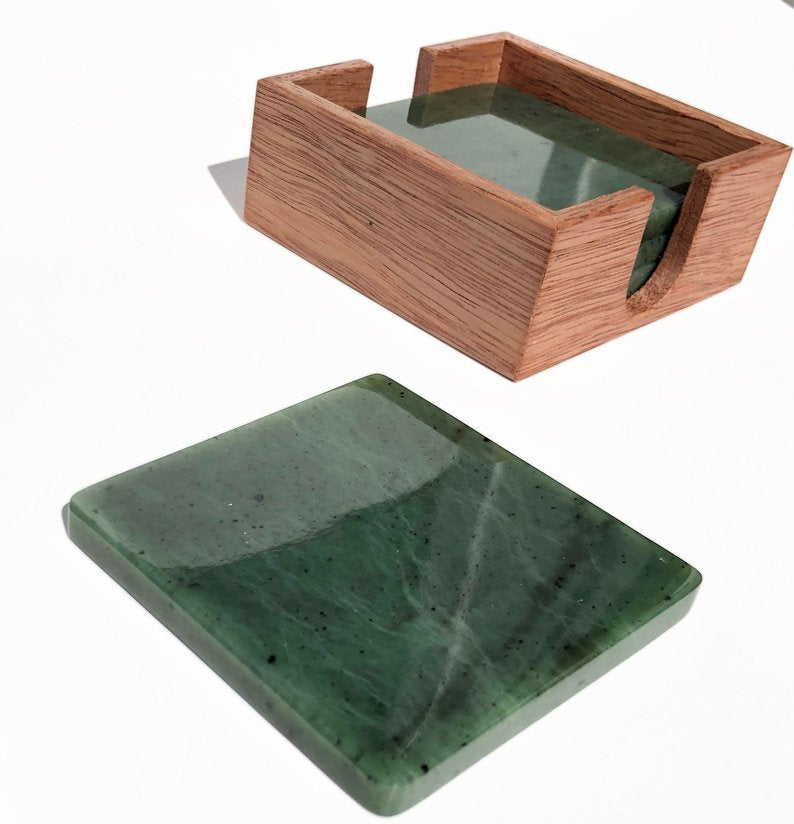 Jade Coasters, Set of 4