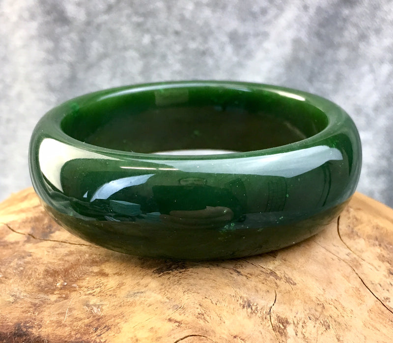 Dark green clearance jade bangle