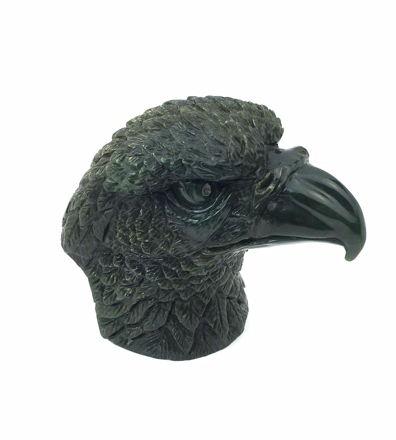 Jade Eagle Head Carving 4"x3"