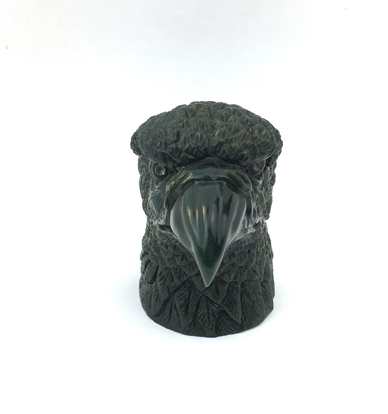 Jade Eagle Head Carving 4"x3"