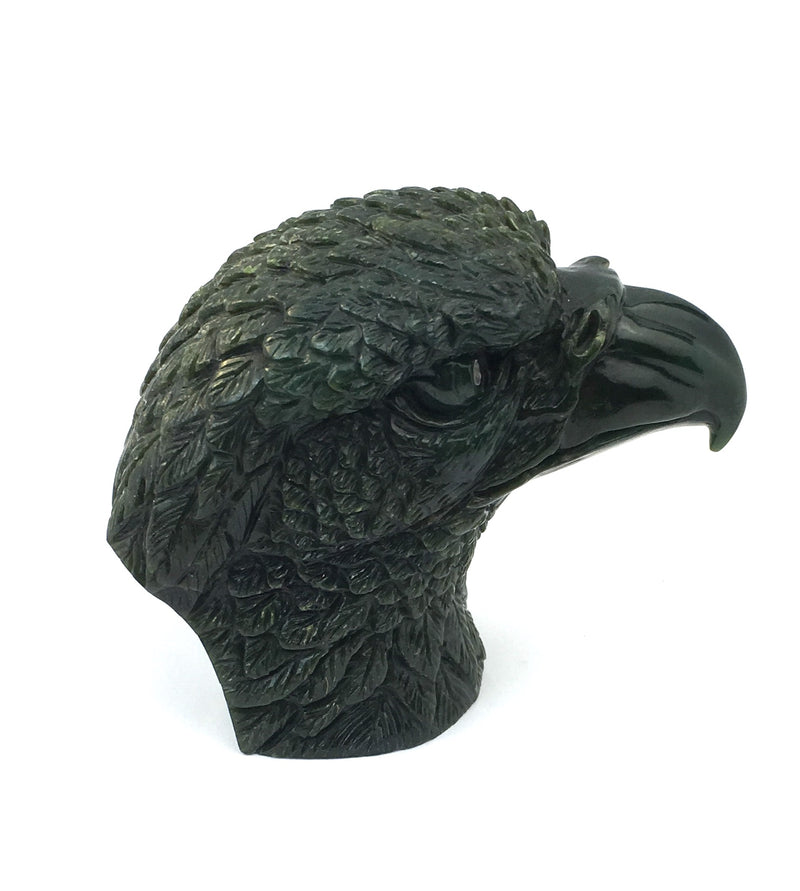 Jade Eagle Head Carving 4"x3"
