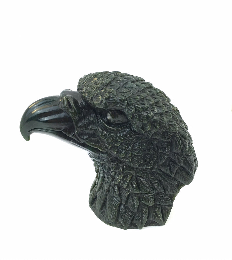 Jade Eagle Head Carving 4"x3"