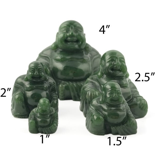 Figurine Bouddha  En Jade - Sculpture Chinoise Happy Buddha - Occasion