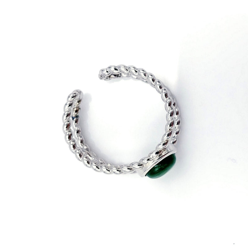 Canadian Nephrite Jade and Silver Ring - Band Ring - Authentic Jade - Natural Jade - Silver Ring
