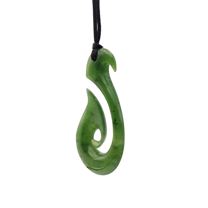 Canadian Nephrite Jade Hook - Green Jade - Natural Jade - Jade Necklace