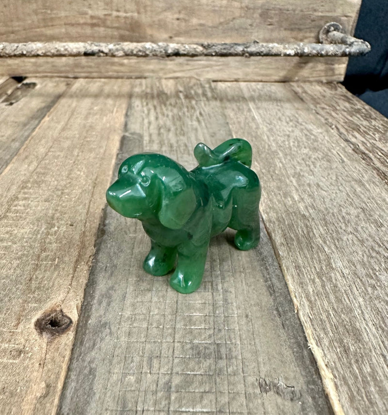 Canadian Jade Dog Carving - Multiple Sizes  - Jade Figurine - Natural Jade - Authentic Jade