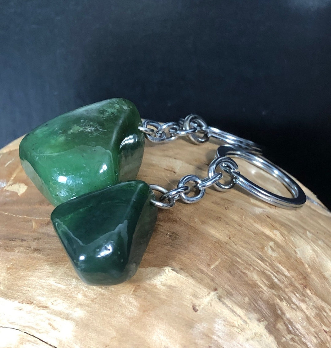 Canadian Nephrite Jade Nugget Keychain – Jade Mine Canada