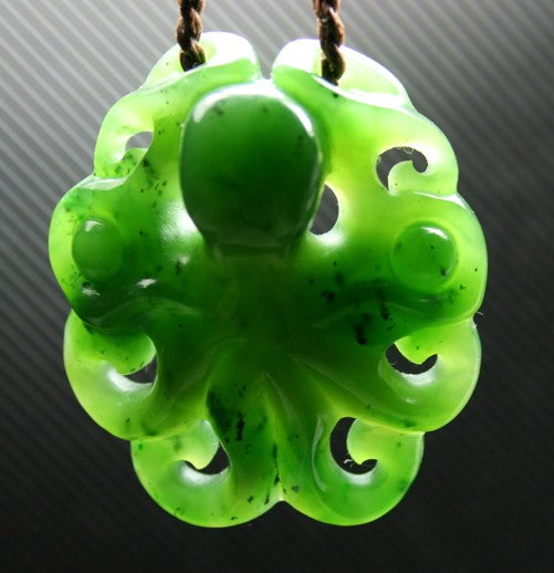 Jade Octopus Pendant