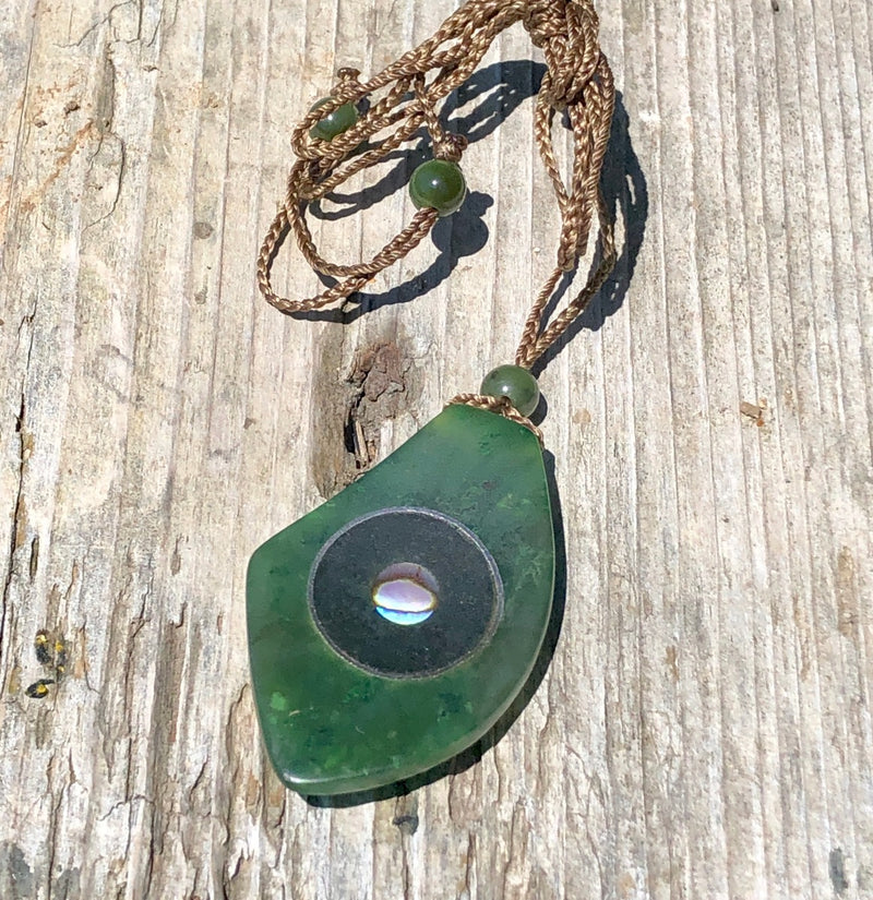 Jade and Abalone Pendant, 3368