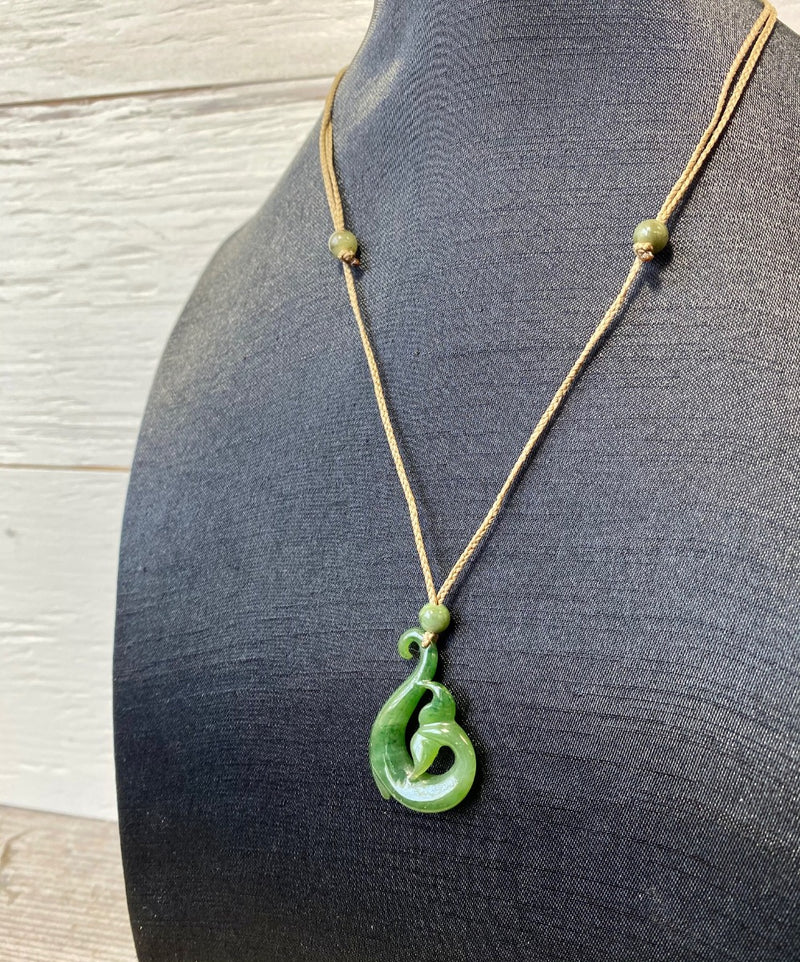 Whale Tail Fish Hook Pendant, 2868