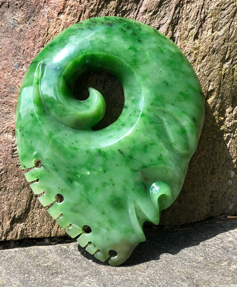 Canadian Jade Maori Inspired Carving - 2 sizes