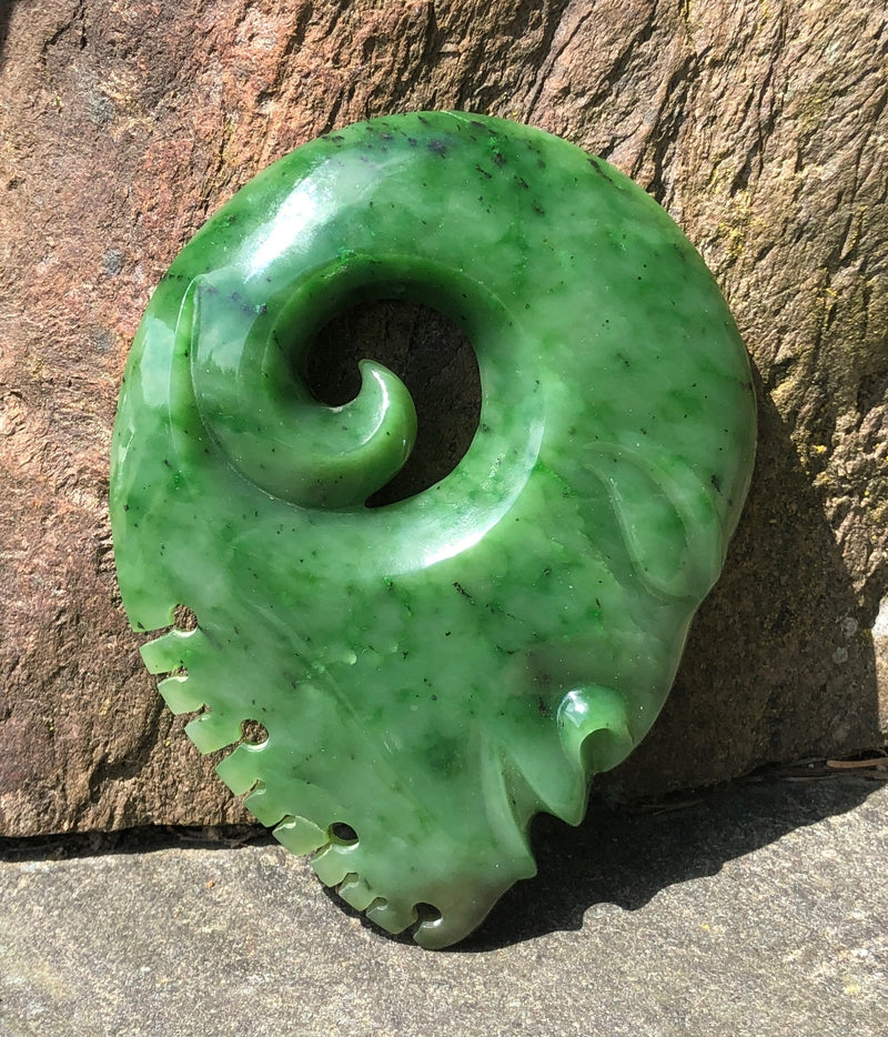 Canadian Jade Maori Inspired Carving - 2 sizes