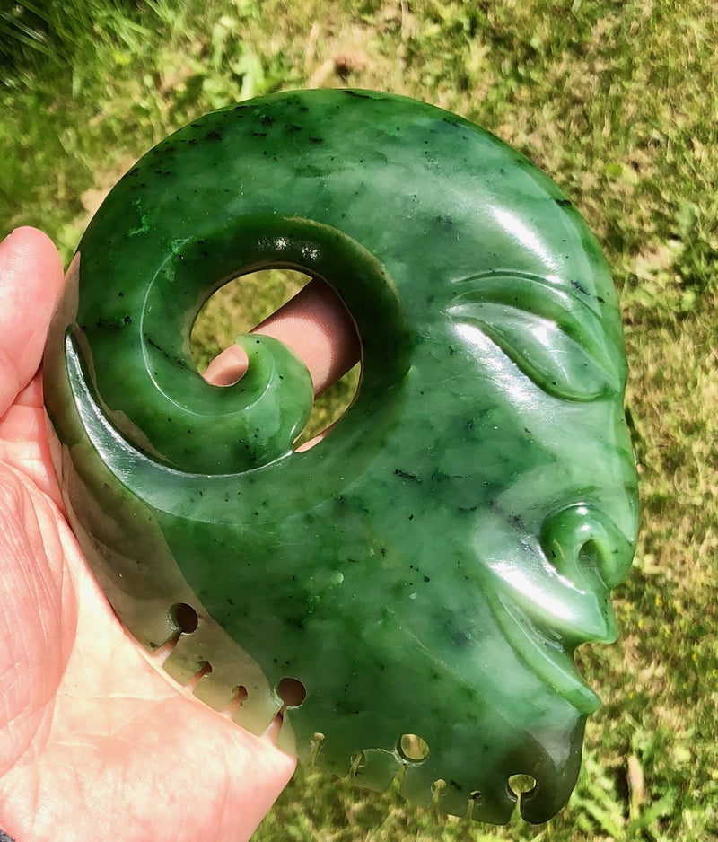 Canadian Jade Maori Inspired Carving - 2 sizes