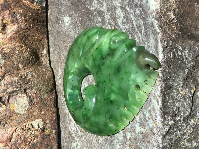 Canadian Jade Maori Inspired Carving - 2 sizes