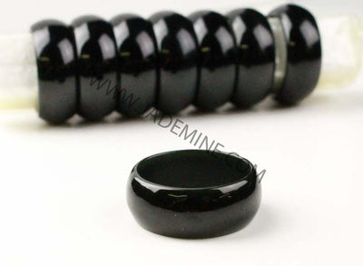 Black Jade Band Ring 