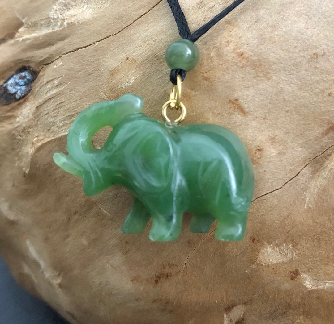 Canadian Nephrite Jade Elephant Pendant Natural Jade Jade Mine Canada