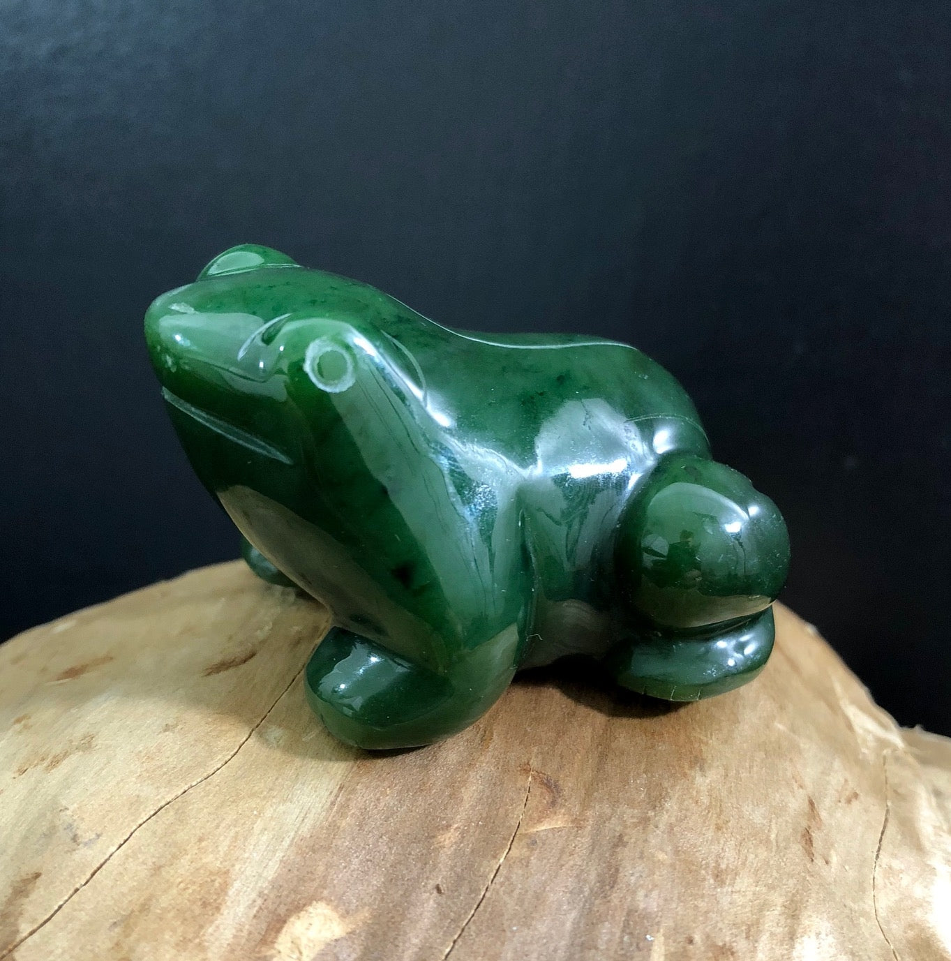 Canadian Nephrite Jade Frog Carving, Frog Figurine, Multiple Sizes