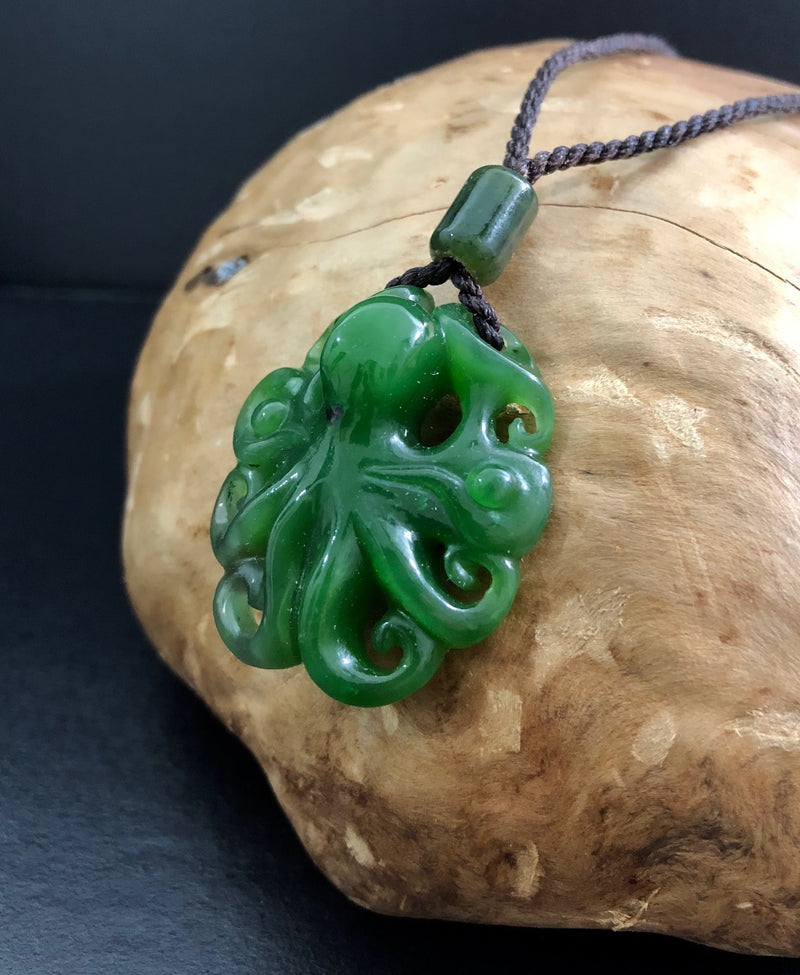 Jade Octopus Pendant