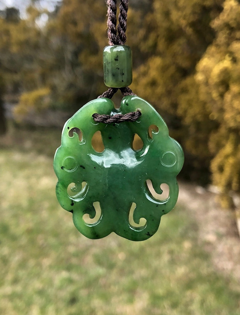 Jade Octopus Pendant