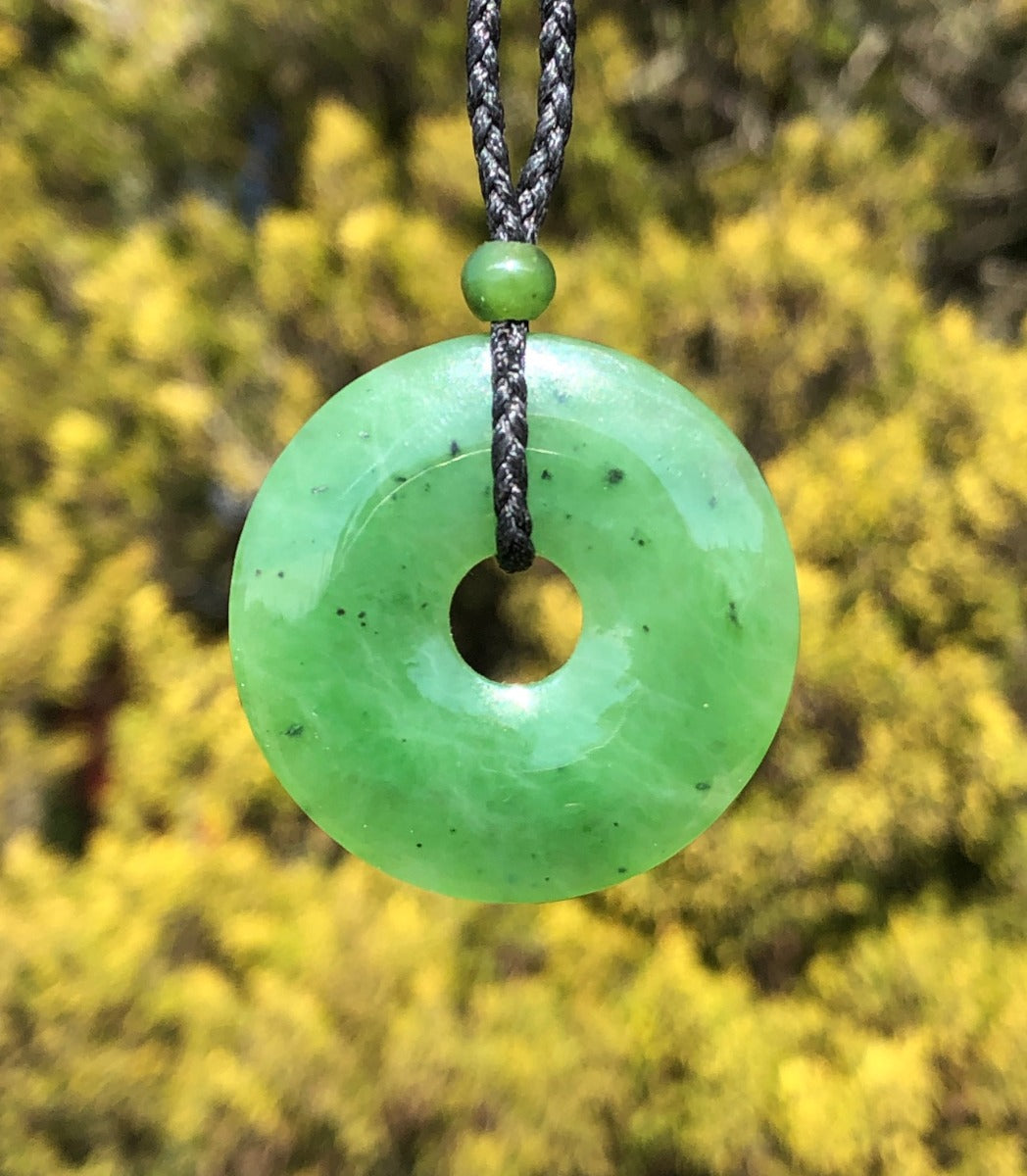 Canadian Nephrite Jade Pi (Donut) Pendant Multiple Sizes